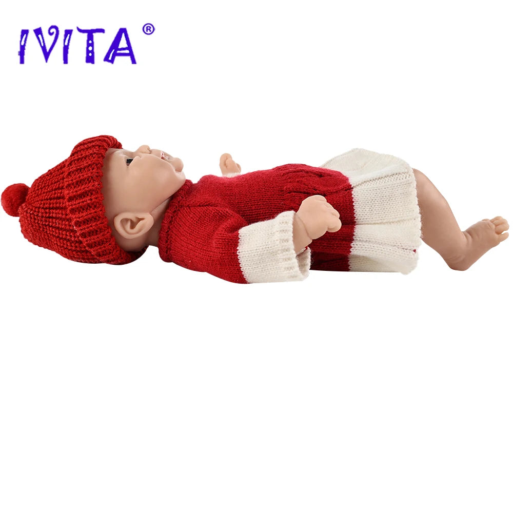 IVITA 14" 1.5kg 100% Silicone Reborn Doll "coco" Girl Dolls Realistic Baby DIY Blank Soft Children Bebe Lifelike Toys