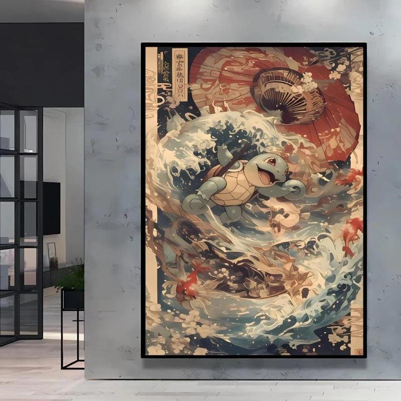 High Quality Pokemon Arcanine Pikachu Wall Painting with Unique Designs and Gorgeous Colors Adding A Touch of Brightness To Wall