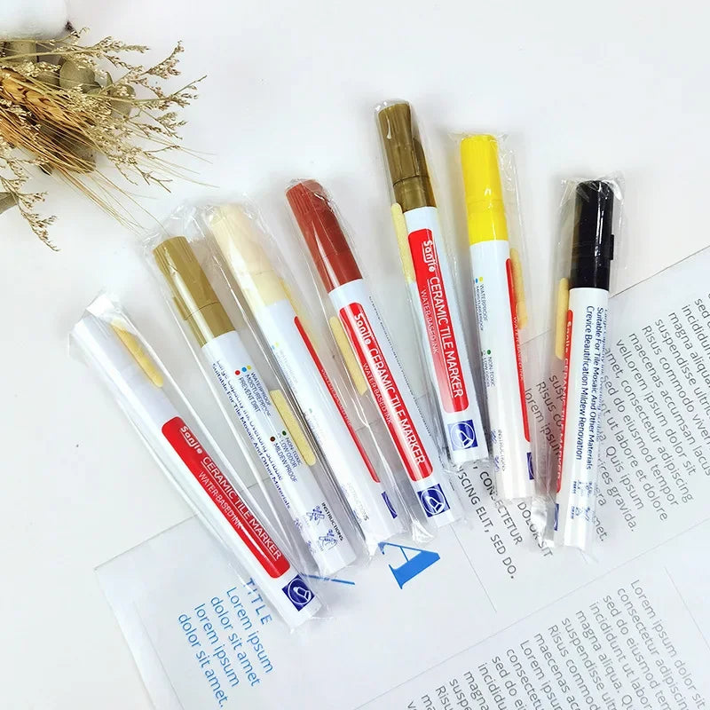 1/5/10PC  Waterproof Marker Pen Wall Seam Repair Tiles Grout Markers Pens Floor Bathroom Decontamination Paint Brush Tools