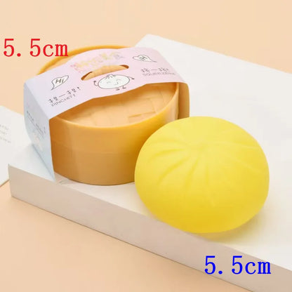 5.5/8.5cm Stress 1-12Pcs Dumpling Squash Toy Dampaline Squishy with Box Dumplings Sensory Squeeze Toy for  Relief Gift Birthday