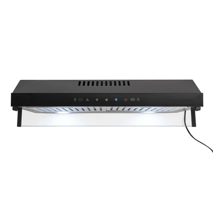 Under Cabinet Range Hood Wall Mount Dual Motor Kitchen Vent Hood Durable Stainless Steel And Acrylic Construction High Temperature Baking Paint Smart Touch Gesture Control Powerful 900CFM Suction Low Noise Kitchen Exhaust Fan