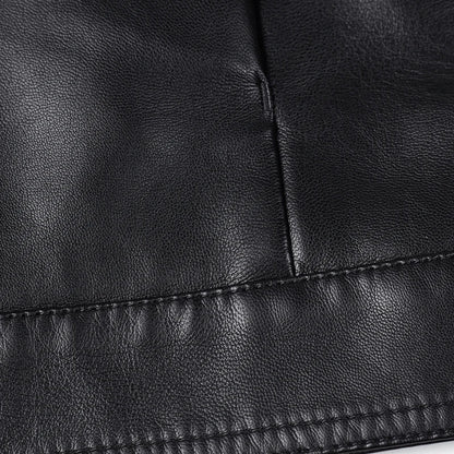 2022 winter Men's Jackets PU Faux Leather thicken Jacket Men Slim Fit Fashion Motorcycle Solid Overcoats Homme full size M-3XL