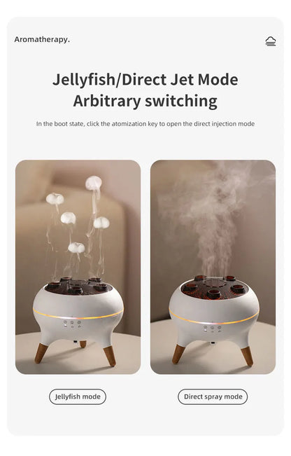 Jellyfish Aroma Humidifier Aromatherapy Diffuser Creative Ultrasonic Essential Oil Diffuser Remote Control Mist Humidifier
