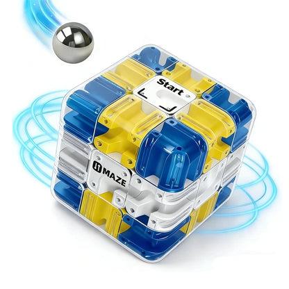 NEW 3D Maze Cube Ball Labyrinth Puzzle Brain Teaser For Adults & Kids Difficult IQ Challenge Problem Solving Educational Toys