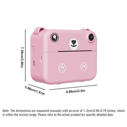 Kids Camera Instant Print Toy Portable Small Camera With 32G Memory Card ,3 Rolls Printing Paper, Gift For Boys And Girls