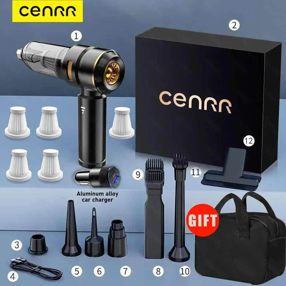 CENRR Car Vacuum Cleaner 998000PA Handheld Wireless Powerful Portable Vacuum Cleaner Home Appliance Cleaning Machine Car Cleaner