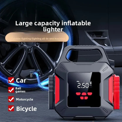 SUKIN High Capacity Booster Starting Device with Air Compressor.Portable Power Station for 12V Petrol Diesel Car.Jump Starter