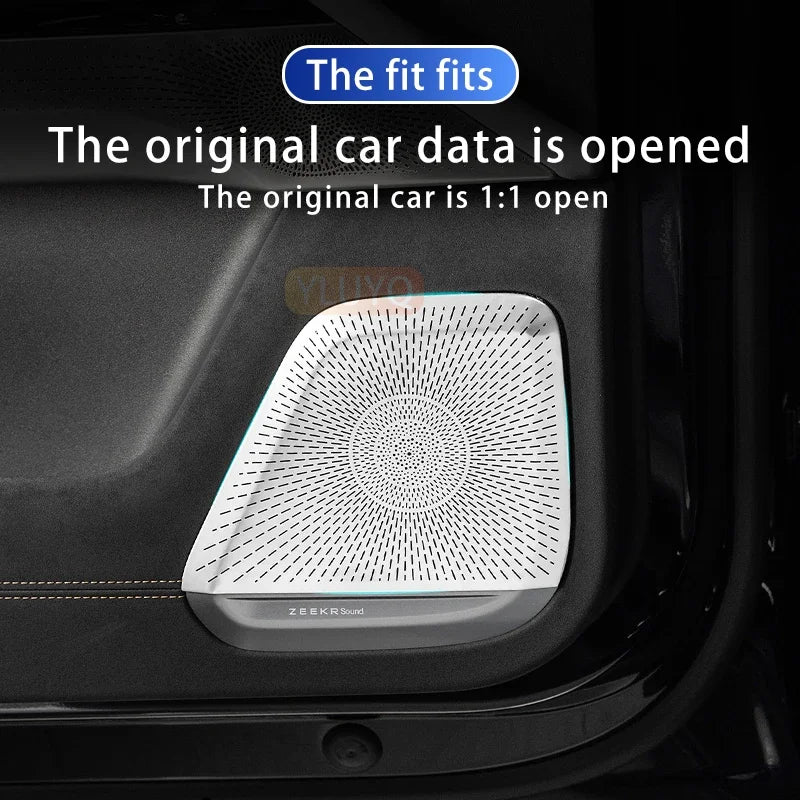 Car audio cover For ZEEKR 7X Door Horn Cover Audio Protective Cover Metal Car Interior Trim Accessories