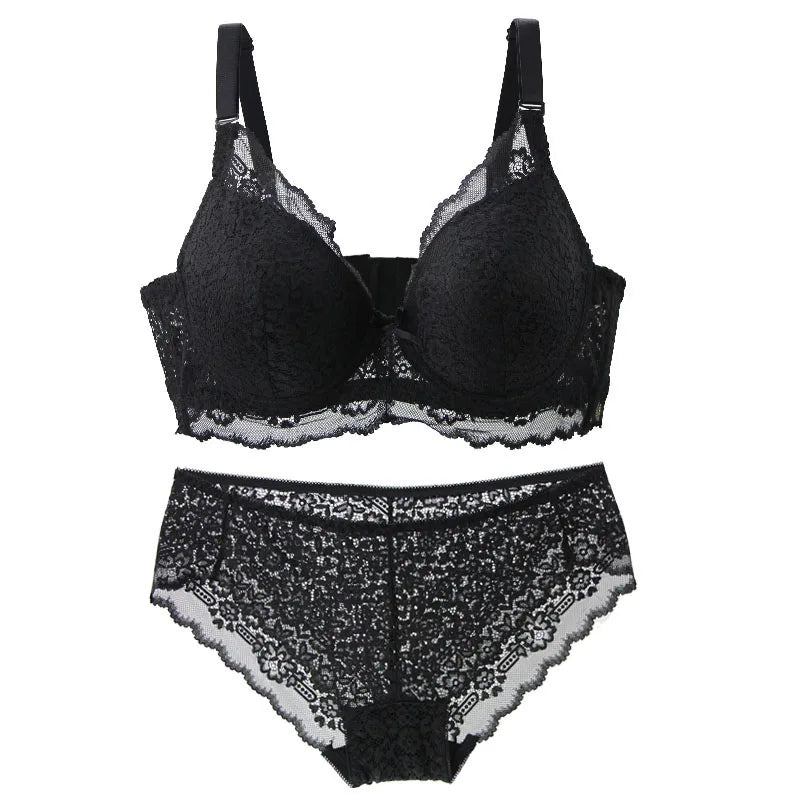 2024 New Black White Grey Red Blue Beige Bra Sets 34/75 36/80 38/85 40/90 42/95 44/100 BCDE Underwear For Women Lingerie