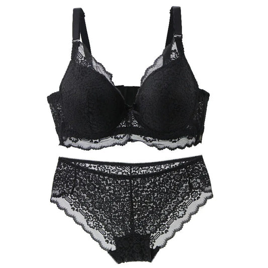 2024 New Black White Grey Red Blue Beige Bra Sets 34/75 36/80 38/85 40/90 42/95 44/100 BCDE Underwear For Women Lingerie
