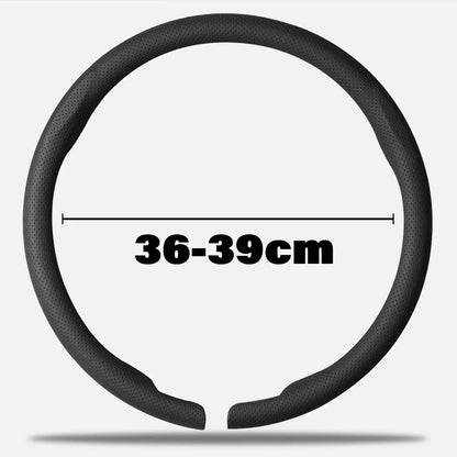 Universal Car Steering wheel cover Carbon Fiber Suede Fur Leather Styling Anti-slip Round shape Steering wheel Auto Accessories