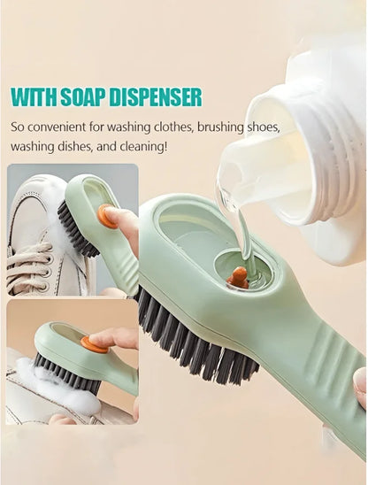 2-In-1 Multi-Function Cleaning Brush/Shoe Brush, 2-In-1 Multi-Function Cleaning Brush With Soap Dispenser, New Upgraded Drawer-S