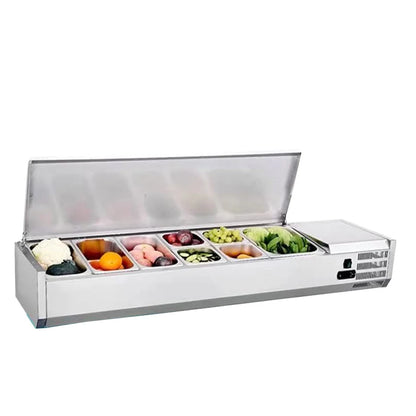 Supermarket Refrigeration Cabinet Salad Bar Display Counter Refrigerator