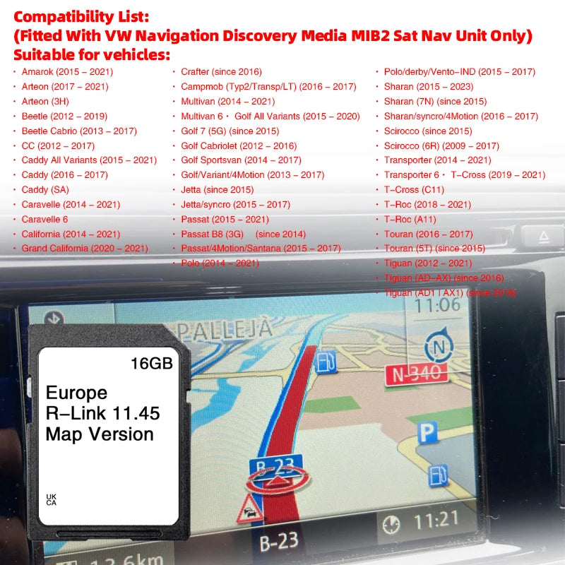 Navigation Carminat R-Link 11.45 for Renault Megane Laguna Kangoo SD Card Car Sat Nav 16GB Europe UK 2025 Upgrade Map GPS Road
