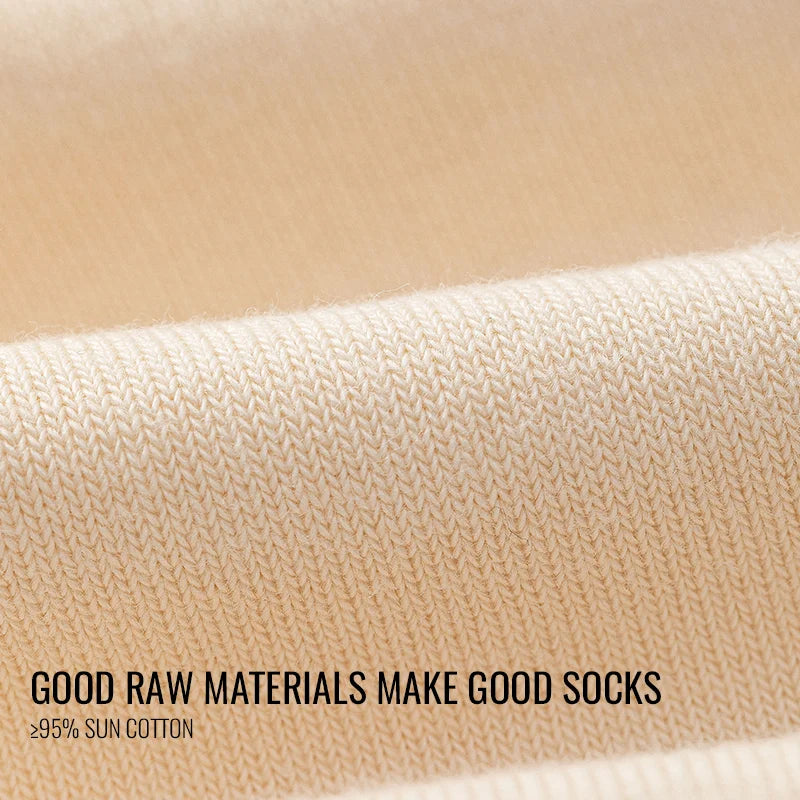 MiiOW 100% Pure Cotton Socks Men Business Dress Long Sock Black White Antibacterial Anti Odor Crew Socks Breathable Sport Sock