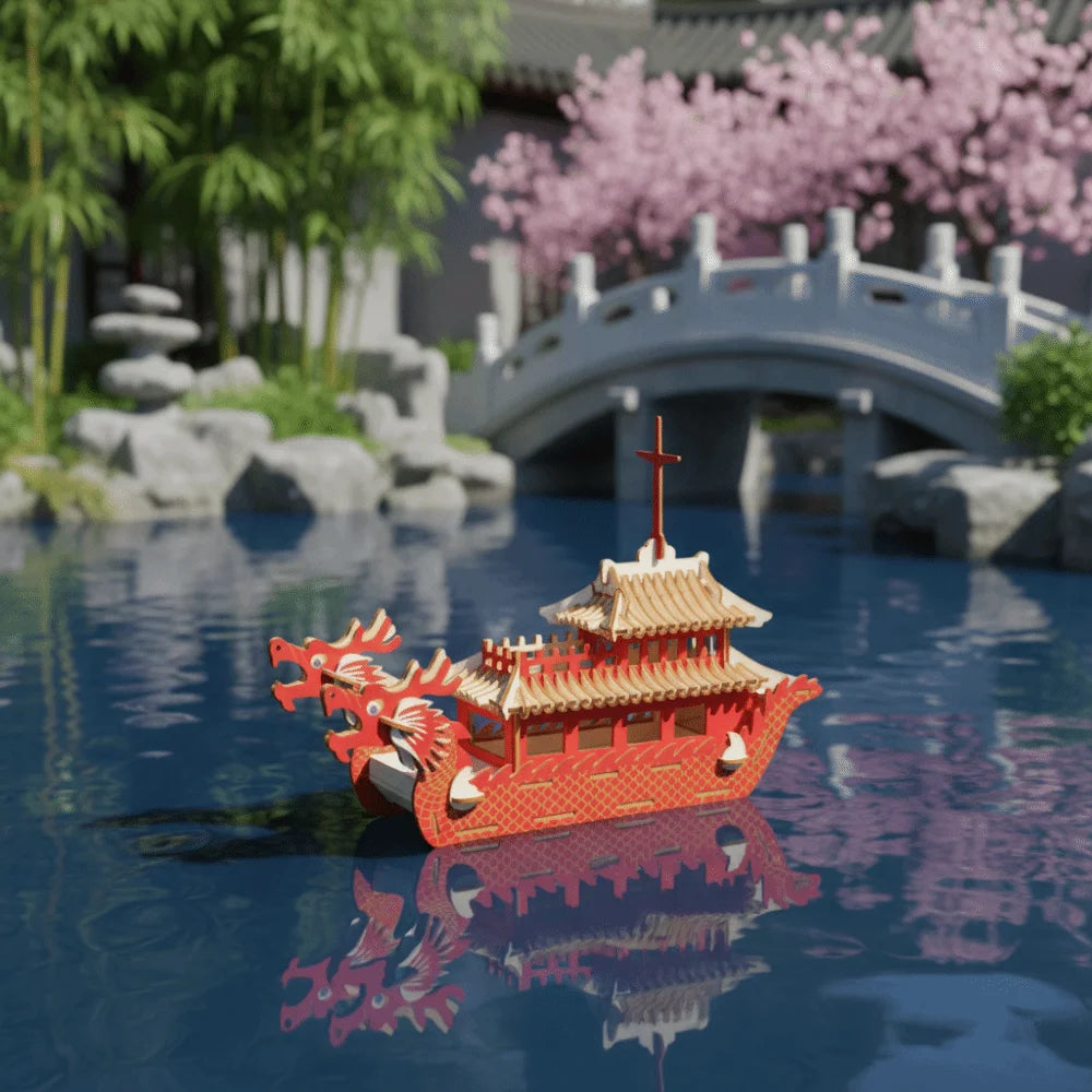 Wooden Material Dutch Ship 3D Puzzle Children Gits Classic Ship DIY Assembled Model 3D Construction Wooden Model Kit Home Decor