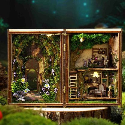 DIY Miniature 3D Puzzles Wooden Forest Wonderland Doll House  Assembly Building Model DollHouses Toys Home Crafts Gifts