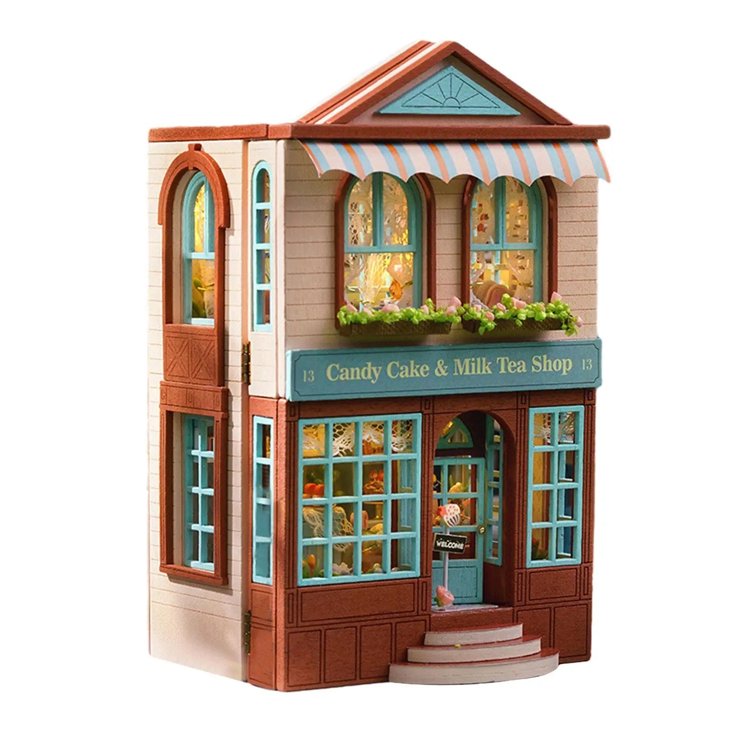 DIY Wooden Miniature Building Kits Dollhouse Miniature with Furniture Kits for Adults Boy Girls Family Teens Birthday Gifts