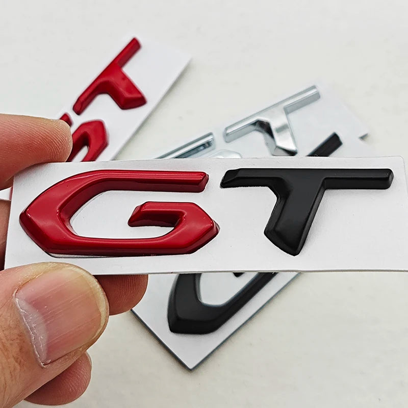 3D Metal Logo GT Badge Sticker Car Rear Trunk Emblem for 308 407 106 205 206 208 108 406 408 306 3008 4008 5008 Accessories