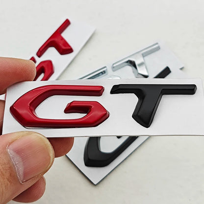 3D Metal Logo GT Badge Sticker Car Rear Trunk Emblem for 308 407 106 205 206 208 108 406 408 306 3008 4008 5008 Accessories