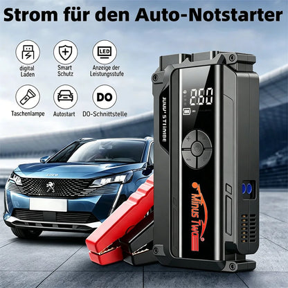 12V Car Jump Starter 4 In 1 Car Wireless Tire Inflator Pump Air Compressor Power Bank Potable Battery Starting Fast Charging