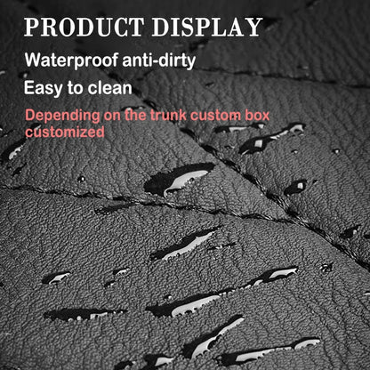 Leather Trunk Mats Fully Surrounded Waterproof Non-Slip Liner Custom Floor mat for Tesla Model Y Juniper 3 Highland 2017 to 2025