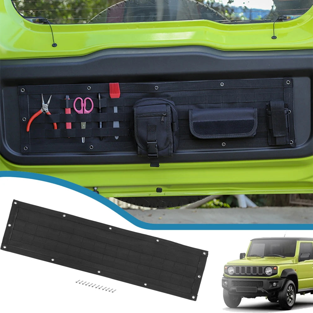 Car Tailgate Storage Bag Organizer Tool Kit Pocket for Suzuki Jimny JB64 JB74 2019-2024 Stowing Tidying Interior Accessories