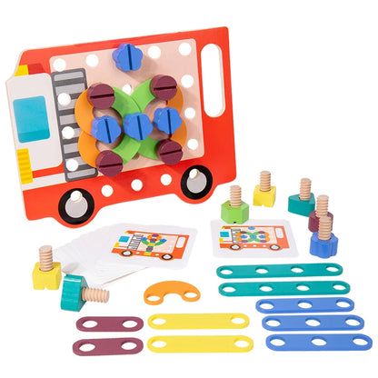 Creative Screw Puzzle Toys Kids DIY Drill Screw Disassembly Accessories Game Drill Toys for Children Pretend Tools Kit Toys