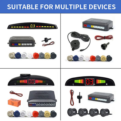 4pcs 18.5mm Car Parking Sensor Park tronic Reverse Probe Black Red Grey Silver White for Vehicles Sensor Fitting