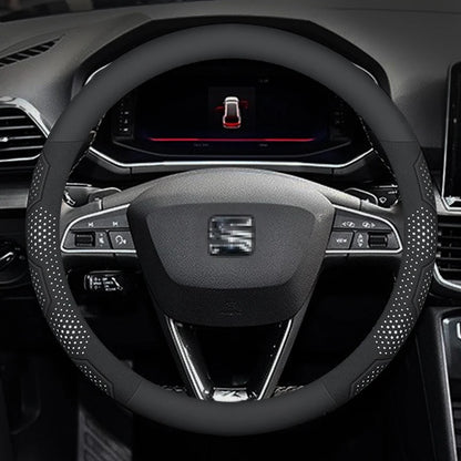 Applicable to SEAT Leon Ibiza FR 2 Ateca Arona Exeo Arosa Tarraco Mii. Breathable perforatedcar steering wheel cover. Automotive