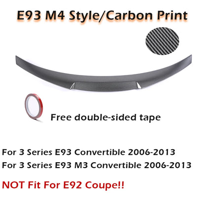 Rear Trunk Spoiler Wing Carbon Fiber M3 M4 MP PSM Style For BMW 3 Series E92 Coupe E93 Convertible M3 2006 -2014 320 325 328 330