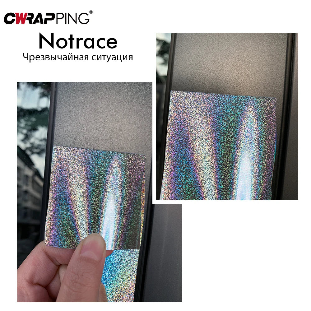 Car Stickers Laser Dot Silver Sticker Vinyl Wrap Diy Car Body Color Change Sticker Waterproof Scratch Resistant Car Accessories