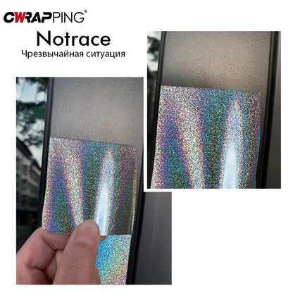 Car Stickers Laser Dot Silver Sticker Vinyl Wrap Diy Car Body Color Change Sticker Waterproof Scratch Resistant Car Accessories