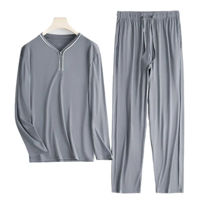 Men's Austrian Lenzing Modal Pajama Sets Luxury Sleepwear Street Ready Comfortable Loungewear