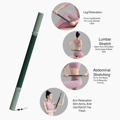 Extra Long Body Massage Stick for Yoga & Fitness, Muscle Relax Tool for Back Leg Stretching & Recovery