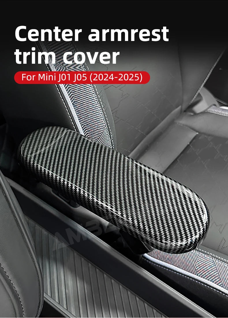 For MINI Cooper E/SE J01 EV Aceman J05 2024 2025 Car Center Console Storage Box Armrest Panel Cover Sticker Interior Accessories