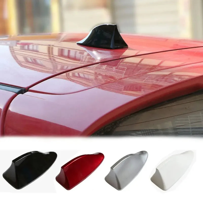 1pc Car decoration shark fin antenna for signal and radio reception, roof wing antenna modification without drilling