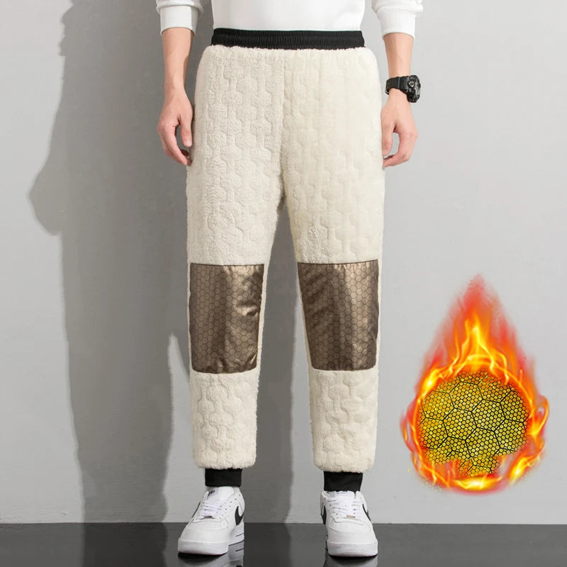 M-8XL Men's Down Pants Plus Size Winter Three-layer Windproof and Waterproof Large Size Plus Velvet Thick Warm Casual Joggers