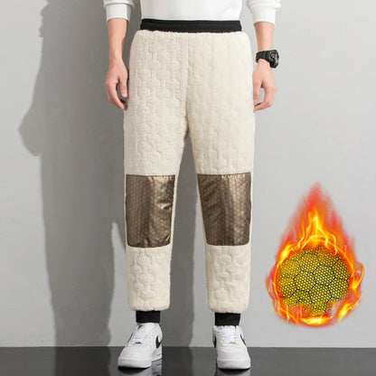 M-8XL Men's Down Pants Plus Size Winter Three-layer Windproof and Waterproof Large Size Plus Velvet Thick Warm Casual Joggers