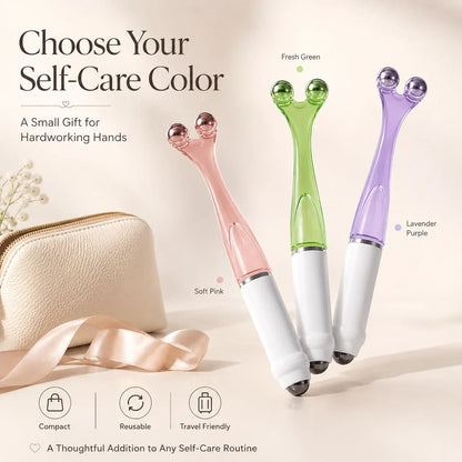 5-Ball Finger Massager 2-in-1 Hand Massage Roller for Fingers Palm Knuckles Wrist Portable Manual Self Care Tool