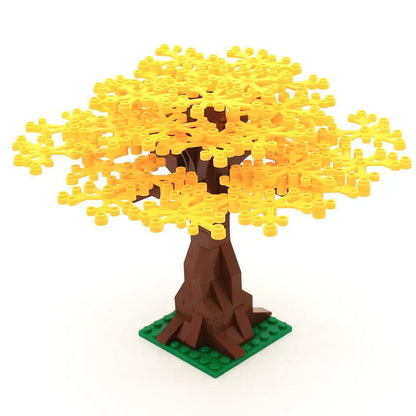 MOC Plant & Tree Parts: Green Grass, Pine Trees, Leaf Flowers & City Building Bricks Accessories - Assemble Blocks Kit