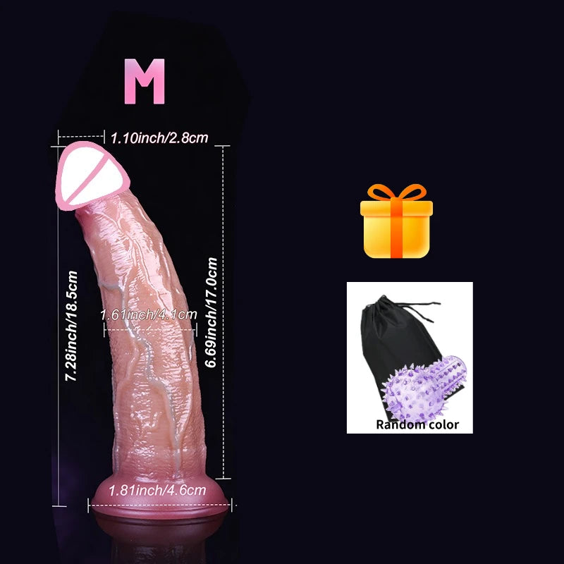 Realistic Anal Silicone Dildo Soft Huge Penis Suction Cup Vagina Adult Masturbator Cock Big Dick Butt Plug Sex Toys For Woman18+