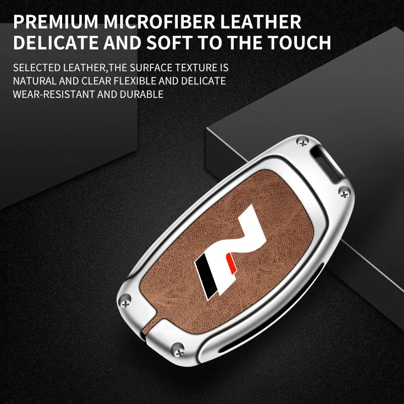 Modern High-End Hyundai Key Cover Suitable for N LINE N IX35 IX25 Tucson Sonata Car Key Case Luxury Design Vehicle Accessories