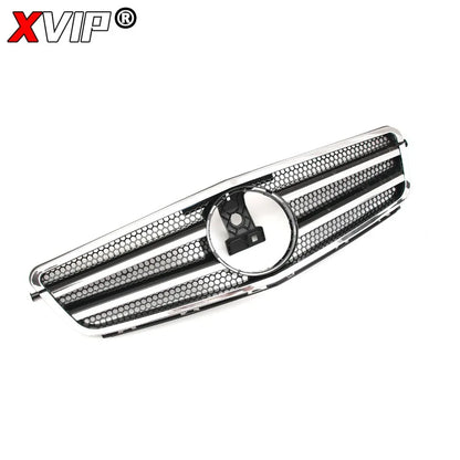 XVIP Glossy Black A - Style Racing Grille Chrome Bumper Grill For Mercedes Benz C-Class W204 08-14 C200 C230 C250 C280 C300 C350
