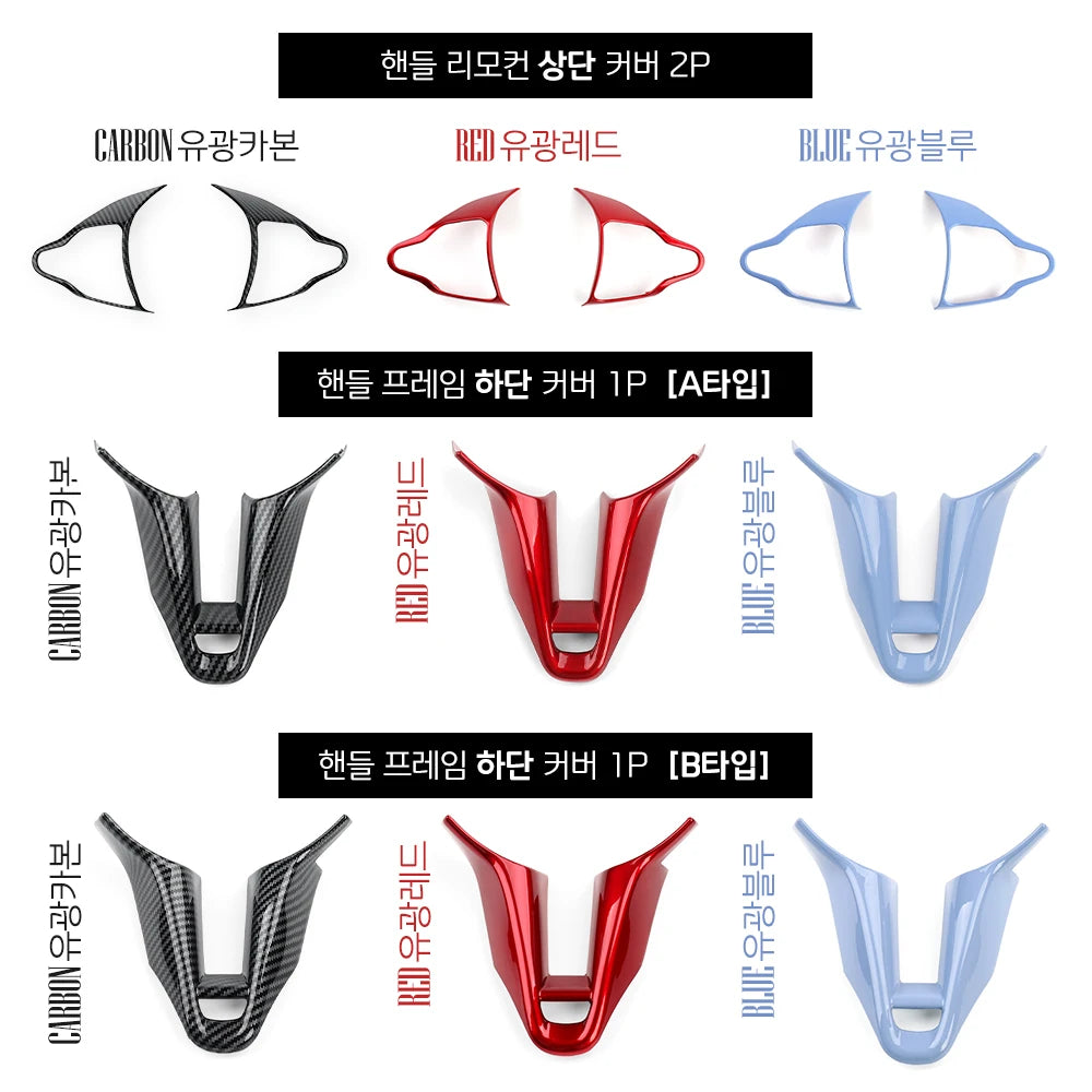 For Hyundai Veloster JS N 2019-2023 i30 N /CN7 N 2024 2025 Car Steering Wheel Button Frame Chin Decoration Cover Trim