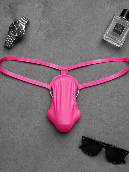 Men's Thongs Underwear Cock Ring Sissy Panties Temperament Sexy Bikini Seamless Penis Ring Perspective Lingeries