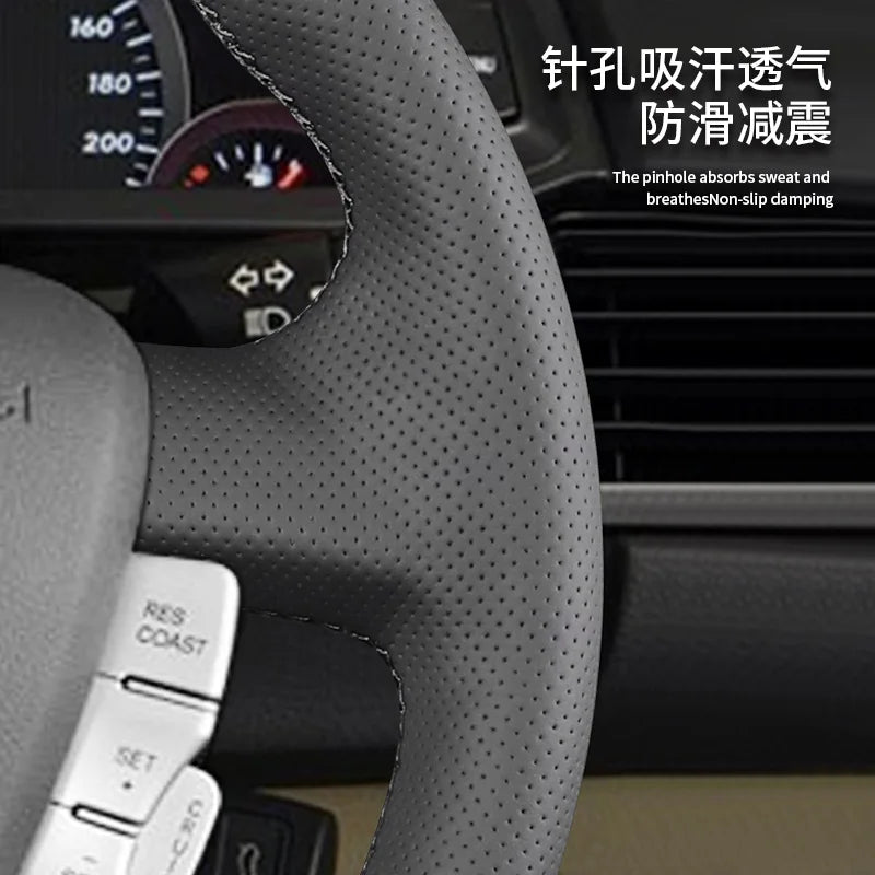For ford falcon ford FG falcon 2008-2014 Hand-Stitched Car Steering Wheel Cover Braid black leather style FG accessory