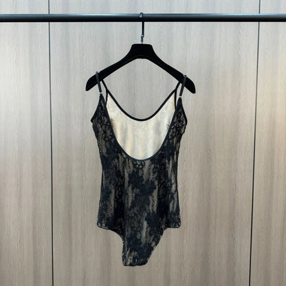 2026 New Arrival Women's Y2K Bodysuit Style Backless Lace Camisole Spring Summer Slim Fit White Tank Top for Outerwear