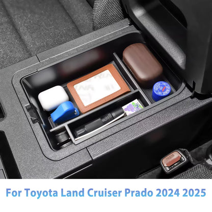 For Toyota Land Cruiser 250 Prado LC250 2024 2025 Center Console Organizer Tray Armrest Storage Box Layered Storage Box Tidying