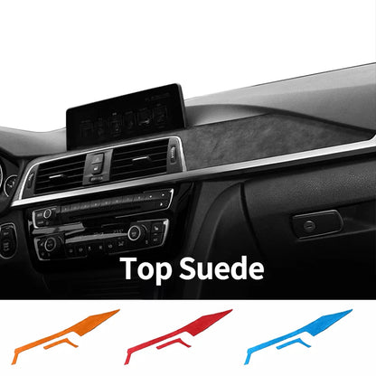 Top Suede For BMW F30 F32 F34 (2013-2019) Center Console Dashboard Instrument Panel Trim Sticker Car Interior Tuning Accessories